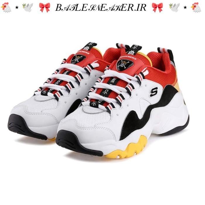 Sepatu Skechers D'Lite 3.0 One Piece White Black Red BNIB