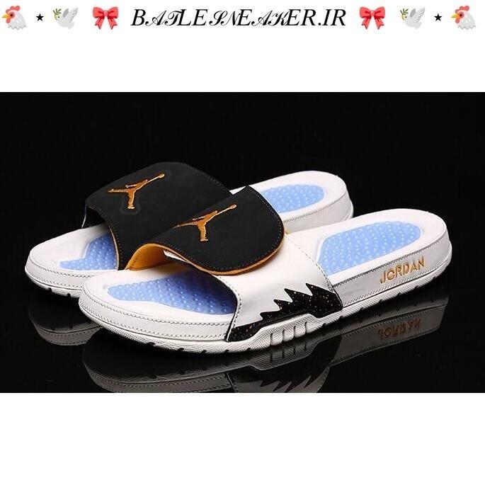SANDAL NIKE AIR JORDAN AJ HYDRO 5 WHITE GOLD BLACK BNIB