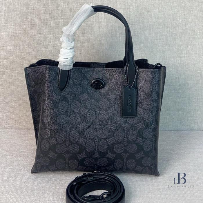 COACH Willow Crossbody Tote Bag In Signature Black