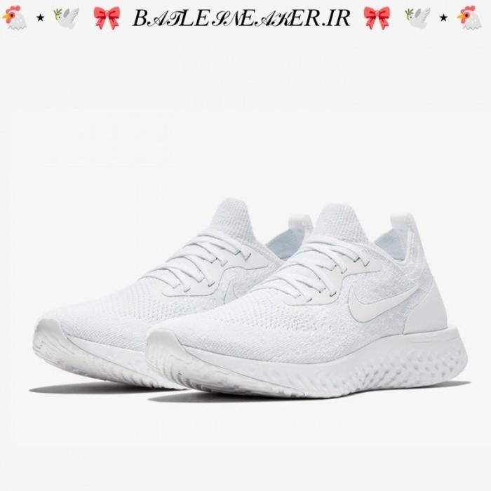 Sepatu Nike Epic React Flyknit Triple White BNIB