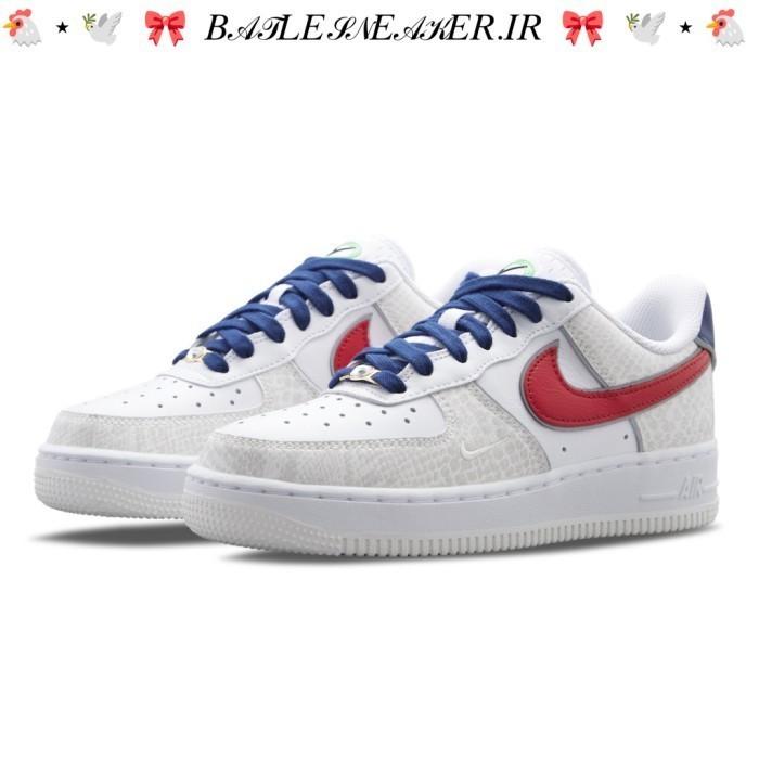 Sepatu Nike AF 1 07 Low LX White Red Blue BNIB
