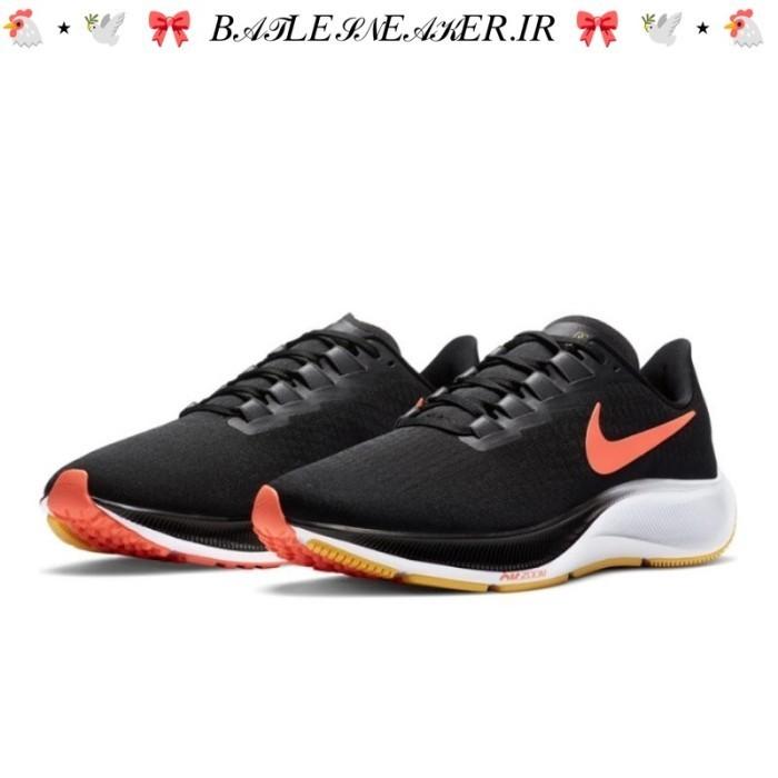Sepatu Nike Air Zoom Pegasus 37 Black Bright Mango BNIB