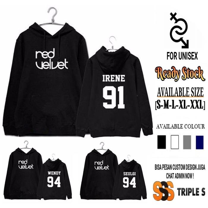 Populer HOODIE JUMPER RED VELVET NAMESET MEMBER IRENE 91 WENDY 94 SEULGI JOY YERI  Baru