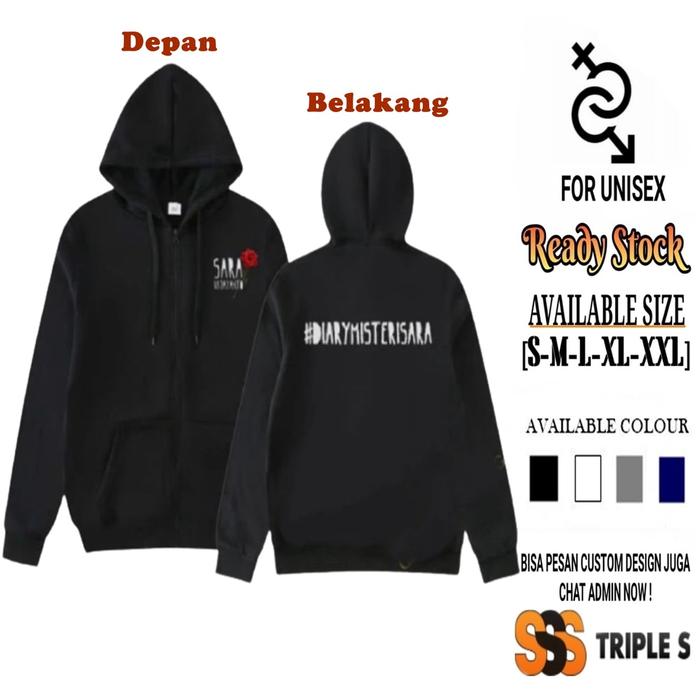 Grosir JAKET RESLETING SARA WIJAYANTO #DIARY MISTERI SARA HOODIE ZIPPER YOUTUBE Low