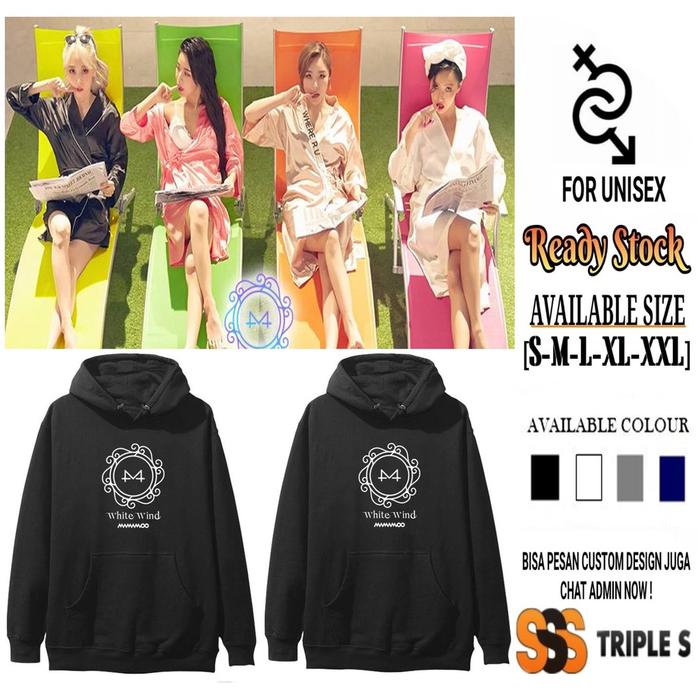 Mantab HOODIE KPOP MAMAMOO WHITE WIND SOLAR MOONBYUL WHEEIN HWASA  Baru