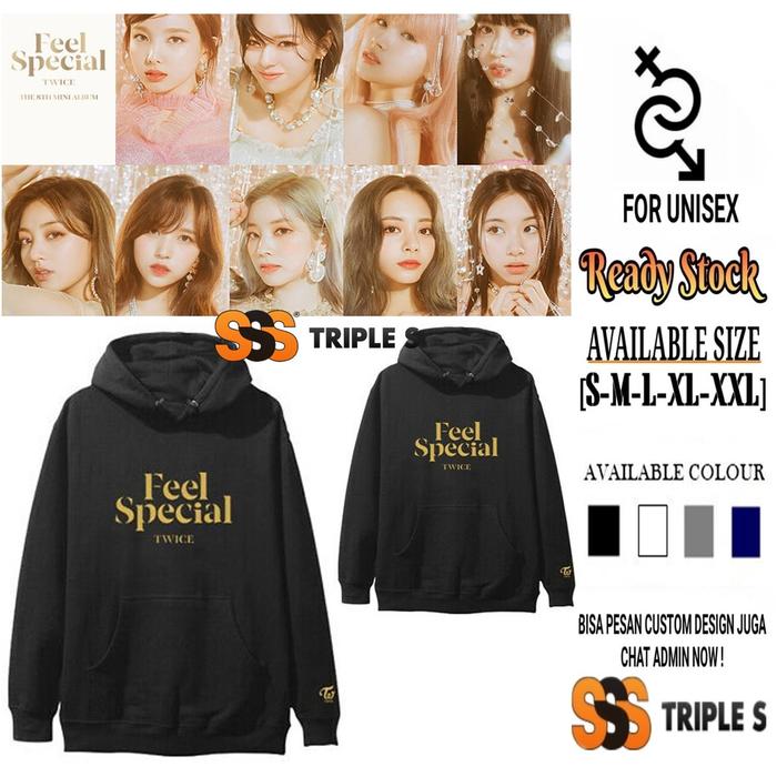 Terbatas HOODIE KPOP TWICE FEEL SPECIAL - SABLON GOLD TWICE NAYEON SANA JIHYO MINA DAHYUN Murah