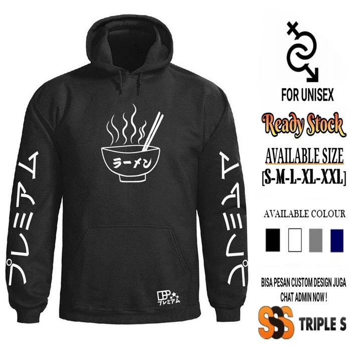Stok Terbatas! HOODIE JUMPER TULISAN KANJI JEPANG RAMEN NOODLE KEREN HOODIE PRIA KEREN Terbatas