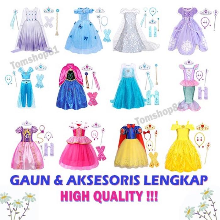 Gaun Princess / Baju Princess / Dress Princess / Kostum Princess /