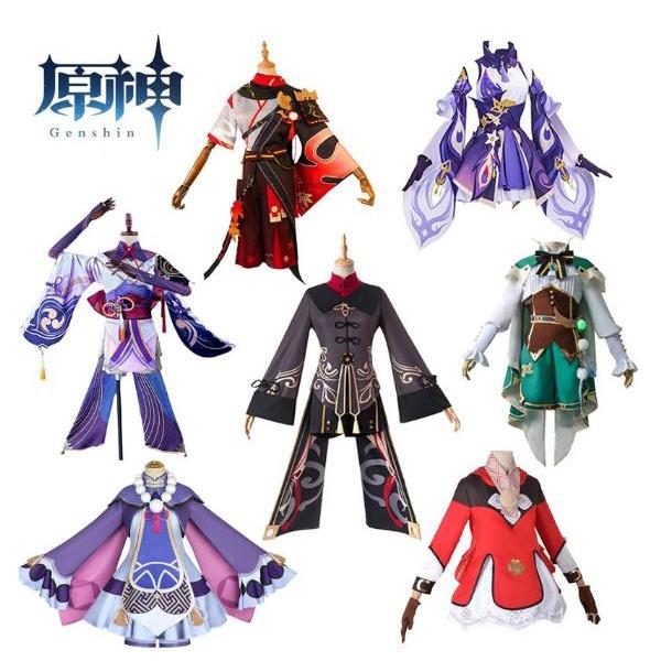 Genshin Impact Cosplay Costume Uniform Hutao Klee Raiden Shogun Keqing