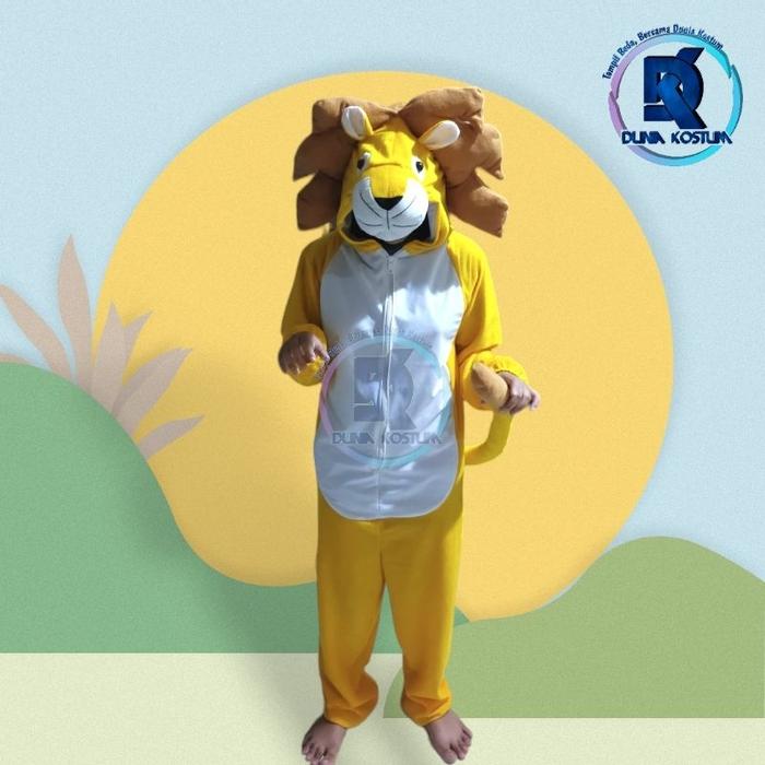 BAJU KOSTUM ONESIE BINATANG SINGA / KOSTUM ANAK DAN KOSTUM DEWASA /