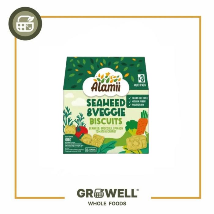 ALAMII 60g Seaweed Veggie Biscuits - Perfect Healthy Snack