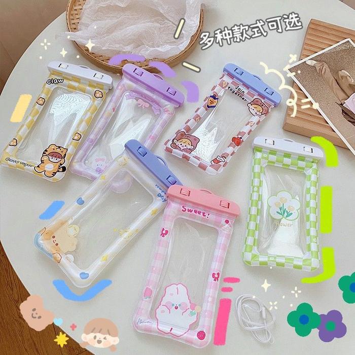 New - PUSAT23 Sarung HP Waterproof Case HP ANTI AIR - Pouch Cover Plastik - Case Handphone Motif Kar