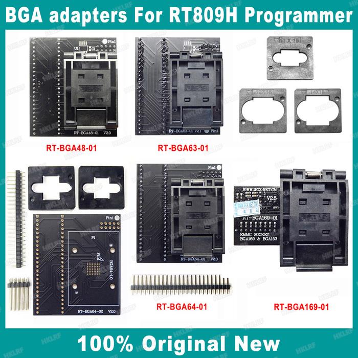 RT-BGA63-01 RT-BGA64-01 RT-BGA48-01 RT-BGA169-01 BGA Adapter For RT809H Programmer