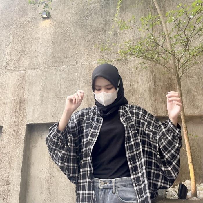 [Ready] KEMEJA TAMARA BATWING FLANEL OUTER || KEMEJA KOTAK WANITA
