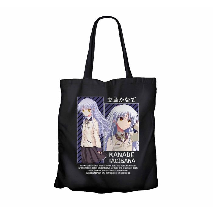 Tote bag infinite anime ANGEL TACHIBANA KANADE - ANGEL BEATS! 100% canvas