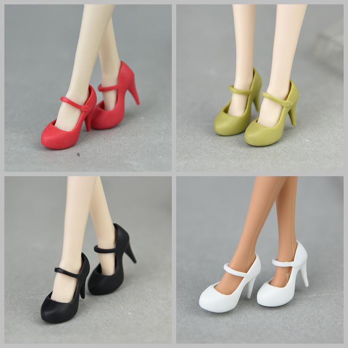 30cm doll shoes / white green red pink black High heel shoes for 1/6 blythe xinyi BJD barbie licca d