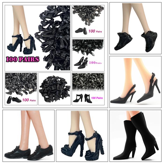 NK Mix Doll Shoes for Barbie Shoes Dolls Accessories Fashion Sandals Cute Colorful Assorted Boots 1/