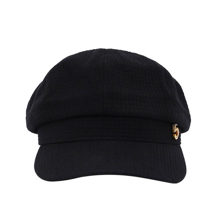 EVANESCE Topi Baker Boy Gaya Dasar Hitam Dylee&Lylee
