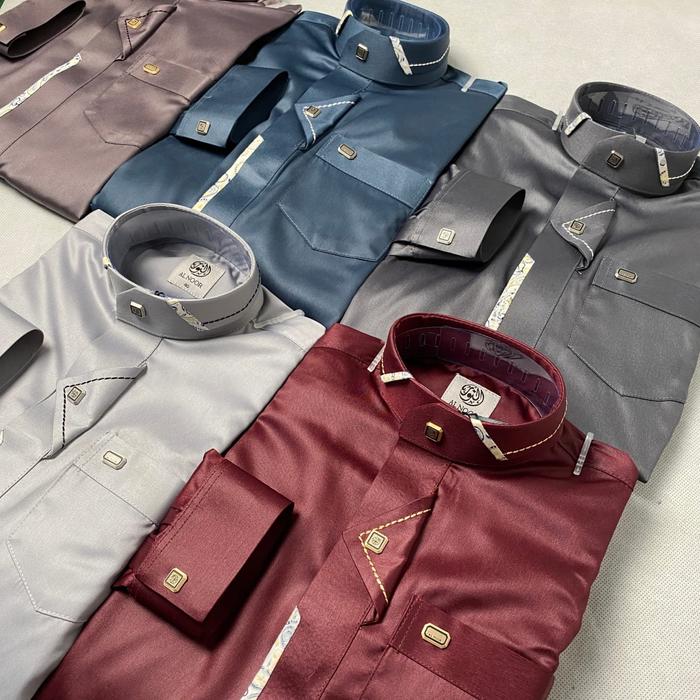 ALNOOR JUBAH BORDIR LENGAN MANSET WARNA REMAJA