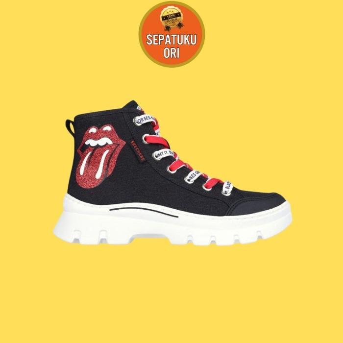 (Terlaris) Sepatu Wanita Skechers Rolling Stones: Roadies Surge Original [177967-Bkr]