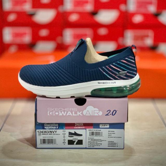 (Terlaris) Skechers Go Walk Air 2.0 - Ediva Navy Original 100% Resmi Pt Map Bnib