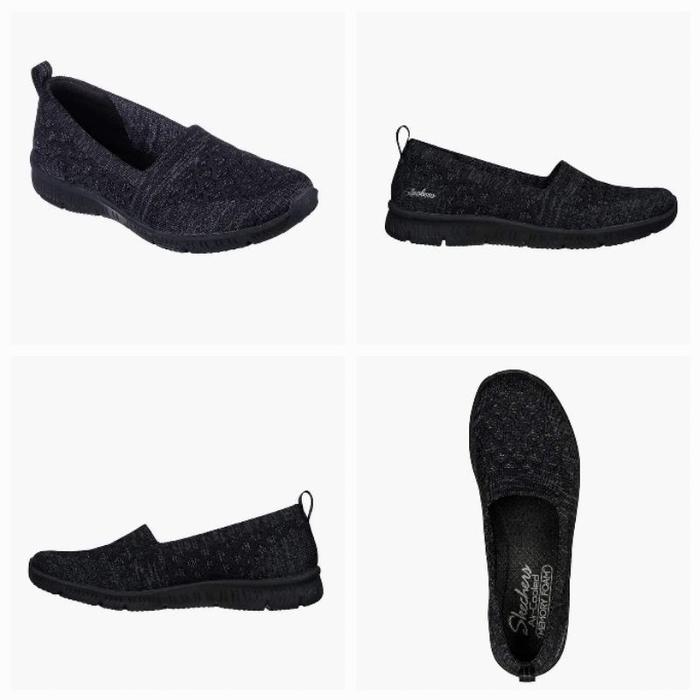 (Terlaris) Saleee 100% Original Skechers Be Cool Black Women'S Sneakers Shoes Kode Produk : Ske10036