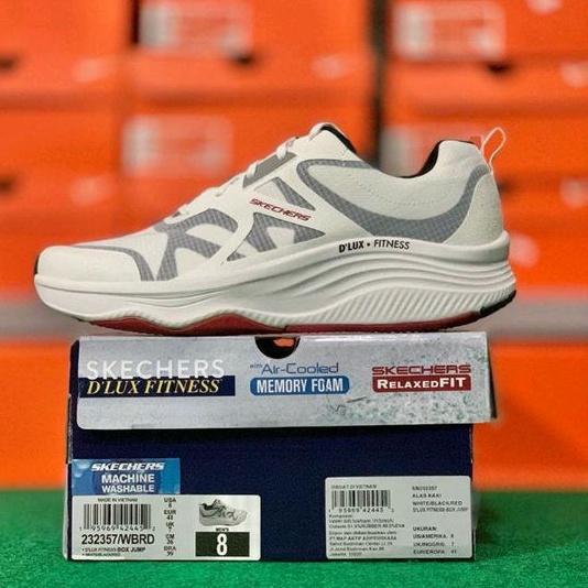 (Terlaris) Sepatu Pria Skechers D'Lux Fitness Original Store Bnib [232357/Wbrd]