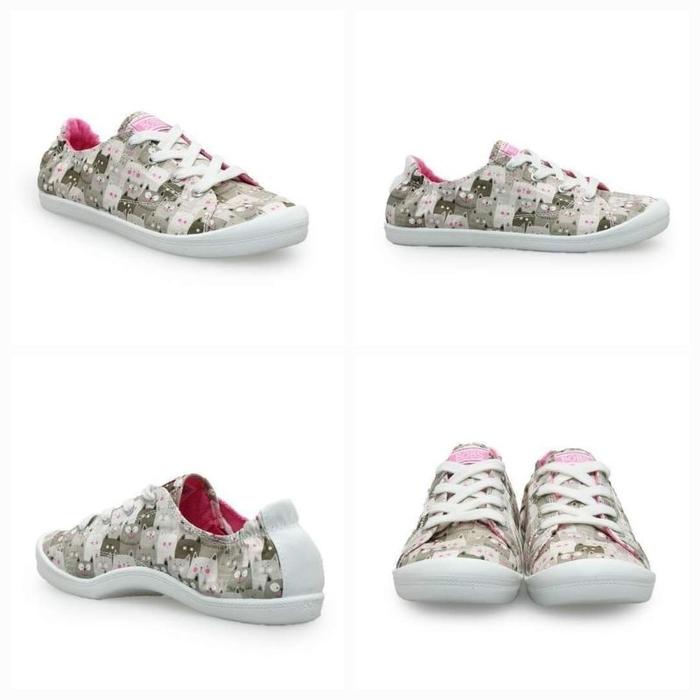 (Terlaris) Saleee 100% Original Skechers Bobs Beach Bingo Putih Women'S Sneakers Shoes Ske113612Wml