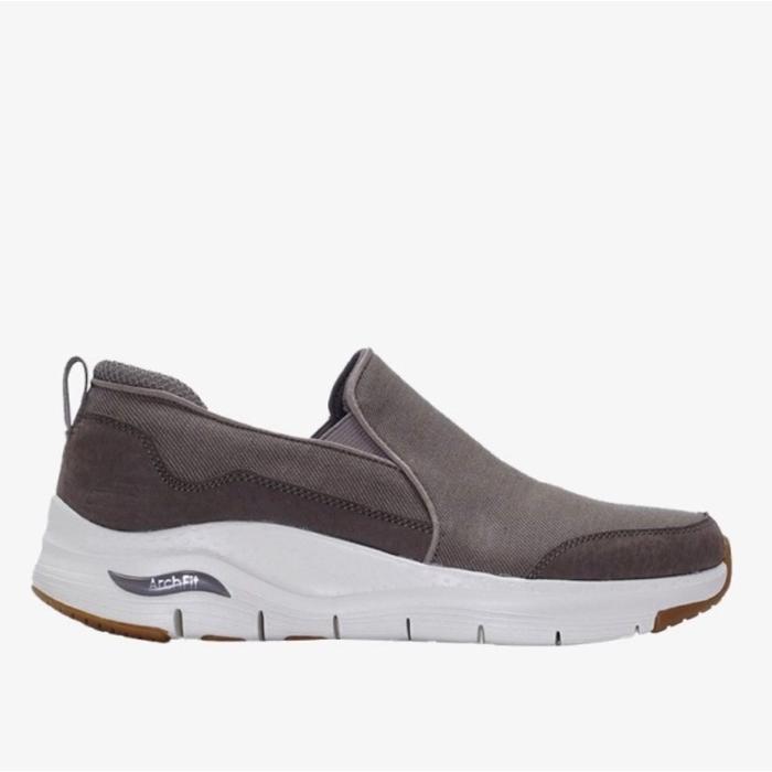 (Terlaris) Sale Skechers Arch Fit Leverich - Taupe