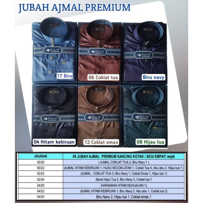 JUBAH AJMAL KANCING KOTAK PREMIUM POLYSTER LIMITED EDITION AJMAL JUBAH