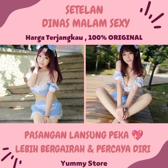 Good Set Cosplay Jepang Sabrina Biru Baju Dinas Malam Haram Wanita