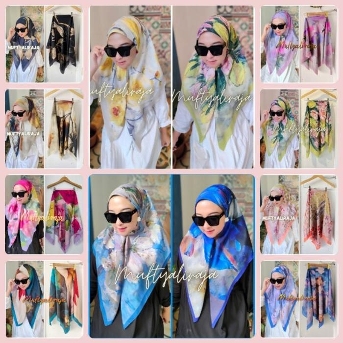 Hijab Motif Denay Kw Denay Premium Segiempat Motif Hijab Segiempat Polos