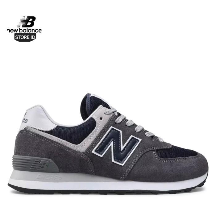 SEPATU NB NEW BALANCE 574 GREY WHITE NAVY -