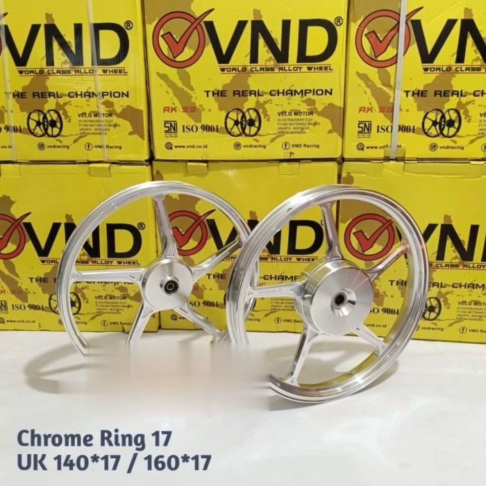 VELG VND AK 55 RING 17 VARIO 110 125 150 BEAT SCOOPY GENIO SPACY - Chrome, Genio /Vario110