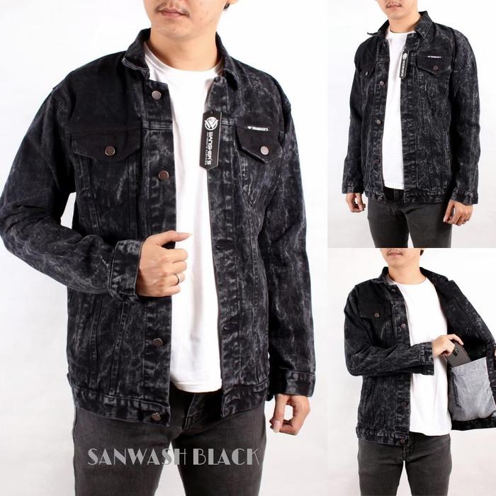 Murah AKN - JAKET JEANS SANWASH PRIA JAKET JEANS DENIM PRIA ORIGINAL WANGKERS Baru