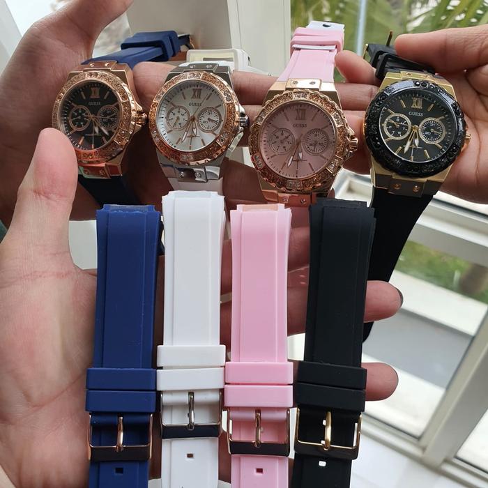Tali Jam Tangan Guess Rubber Strap Jam Tangan Guess W1053L1 W1053L2 W1053L3 W1053L7