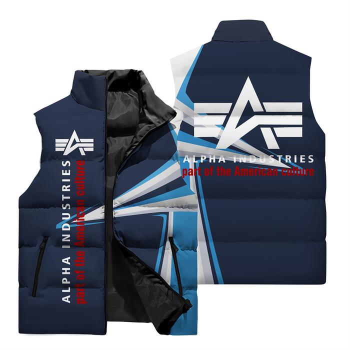 Autumn and Winter ALPHA Printed Men's Tank Top 3D Printed Large Tank Top Fashion Round Neck Casual C