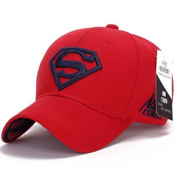 Topi Superman Premium Topi Baseball Dewasa Terlaris Topi Distro Original Merah