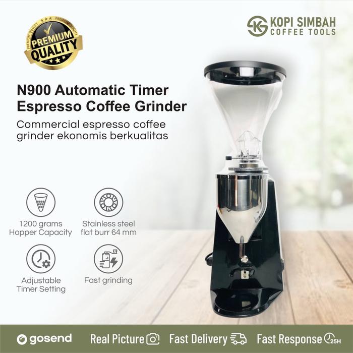 Espresso Coffee Grinder N900 Automatic Timer Mesin Alat Penggiling Biji Kopi Electric 900N Doserless
