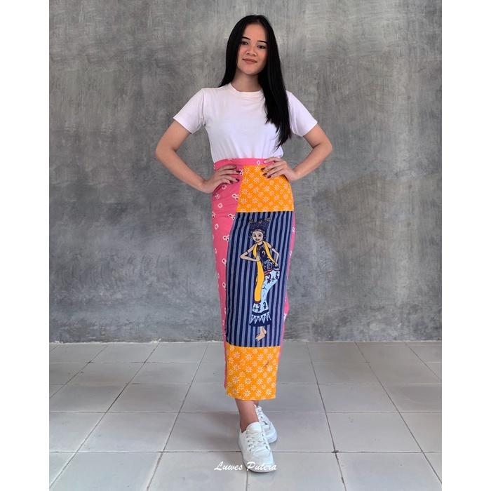Rok Lilit Jumputan Batik Luwes Putera Legong Manis