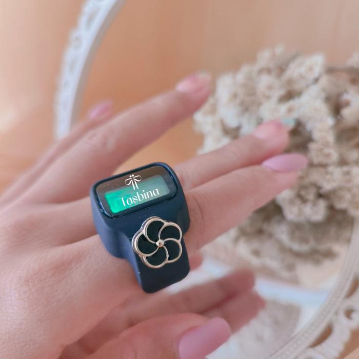 RING LED Tasbih Digital Cincin Tombol Cantik Dzikir Batre Tasbih Digital Dzikir