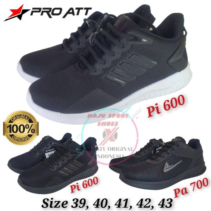 QSHOP- PRO ATT PA 700 / PRO ATT PI 600 - SEPATU PRO ATT HITAM POLOS / SEPATU SEKOLAH / SEPATU KERJA 