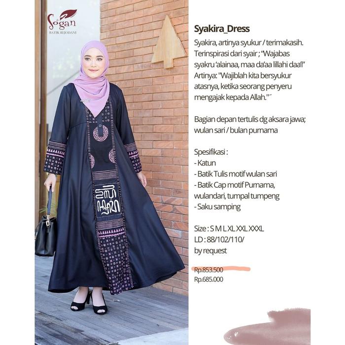Syakira Dress Koleksi Wulan Sari Sogan Batik Rejodani