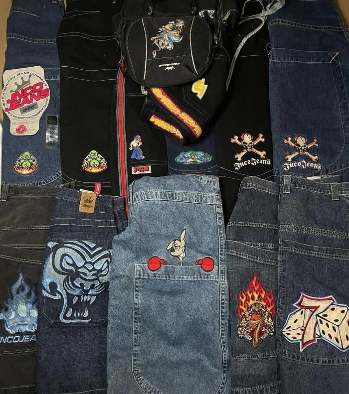 Hip Hop baggy jeans women JNCO Y2K clothing vintage Embroidered high quality jeans Harajuku streetwe