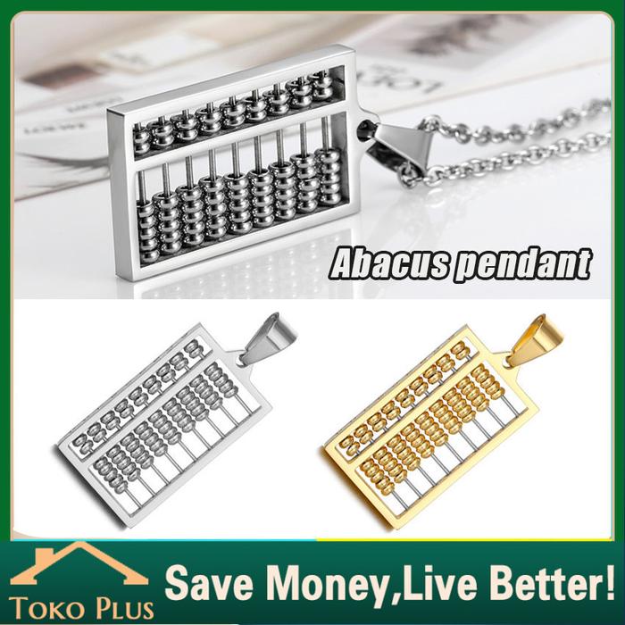 Kalung Sempoa Pria Wanita / Kalung Rantai + Liontin Sempoa Silver Gold Unik Keren Fashionable / Vint
