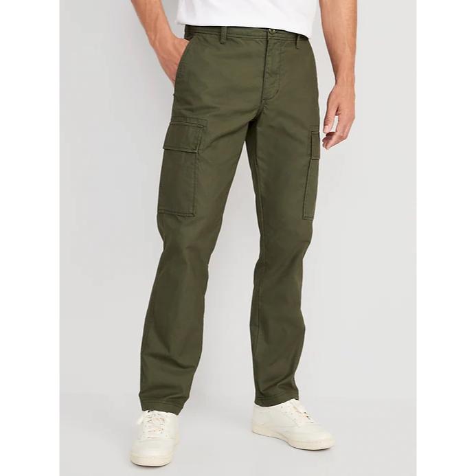 Old Navy Straight Oxford Cargo Pants Men Forest Floor Long Pants Cargo Celana Panjang Old Navy Anti 