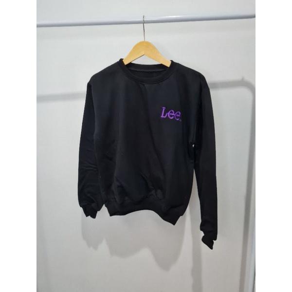 Lee Sweater crop oversize bahan flece