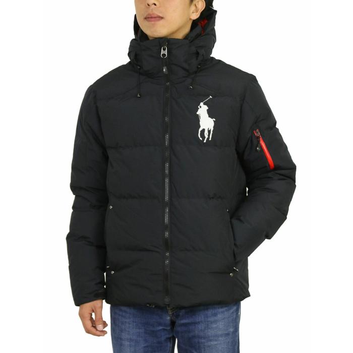Polo Ralph Lauren Big Polo Pony Men's Down Black Jacket Original Polo Ralphlauren Jaket Puffer windp