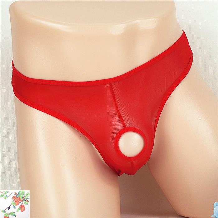 eL- G String Pria Thong Sexy hot Open Crotch Transparan Celana Dalam Pria Y050-