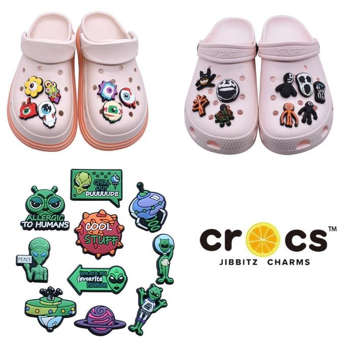 Pin Sandal Alien One Eye Ufo pt1 Hiasan Sendal Sepatu Lubang Flat Charms Pengait Cantolan